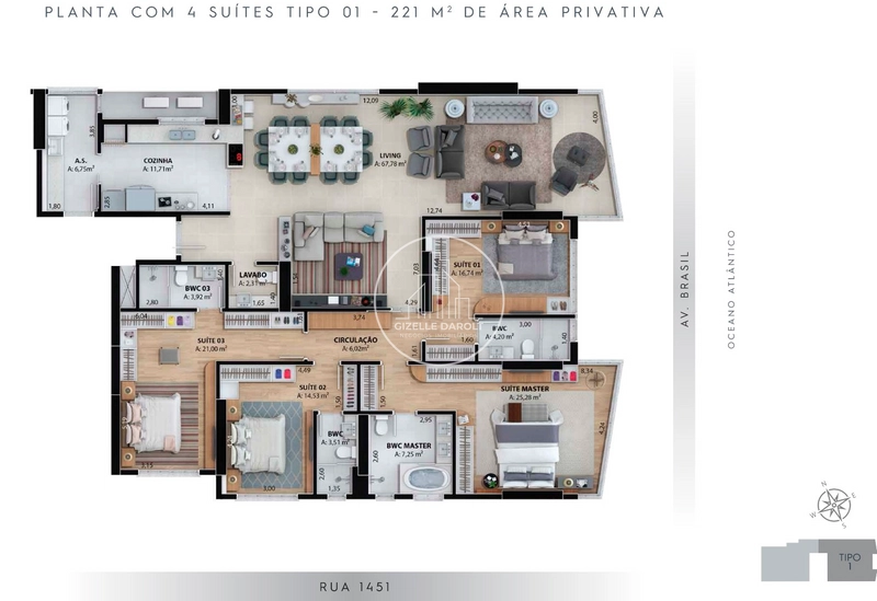 Apartamento com a melhor planta 4 suítes em construção Bal. Camboriú: 34ª foto da galeria de imagens do imóvel