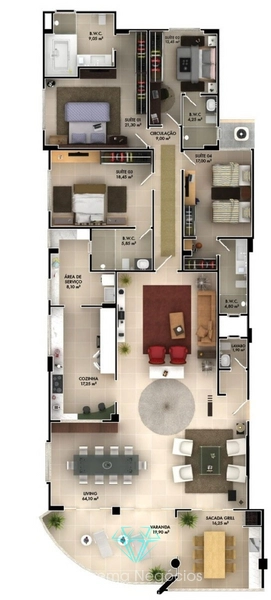Apartamento 4 suítes (sendo 01 máster) Bem mobiliado.: 25ª foto da galeria de imagens do imóvel