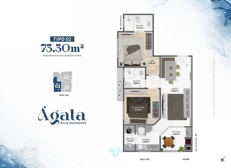 Apartamento à Venda – 2 Dormitórios (1 Suíte) com Vaga de Garagem: 10ª foto da galeria de imagens do imóvel