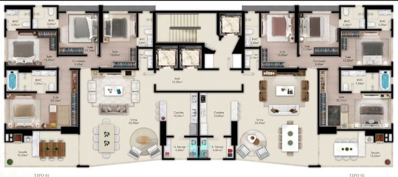 Apartamento 4 suítes 3 vagas: 24ª foto da galeria de imagens do imóvel