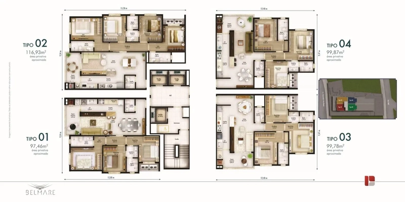 Apartamento Centro de Itapema 3 suítes 2 vagas: 3ª foto da galeria de imagens do imóvel