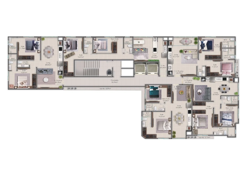 Apartamento 2 suítes 1 vagas - Morretes: 19ª foto da galeria de imagens do imóvel
