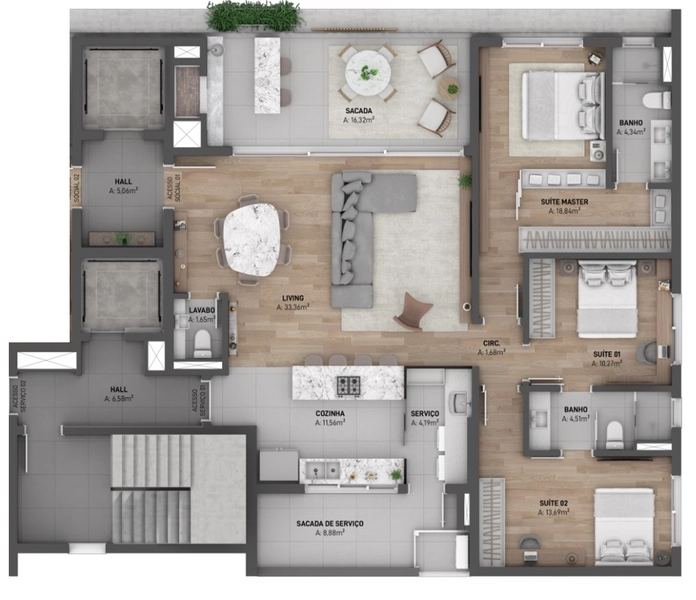 Residencial Flora no Panazzolo: 5ª foto da galeria de imagens do imóvel