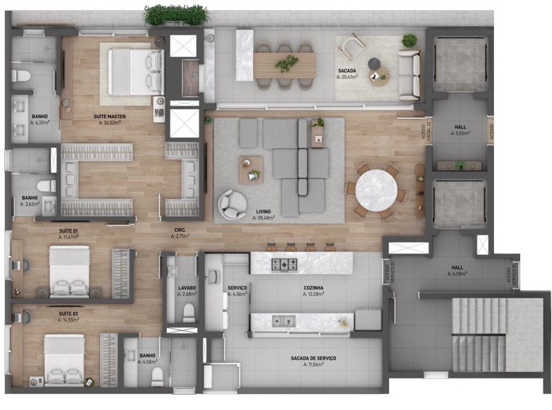 Residencial Flora no Panazzolo: 4ª foto da galeria de imagens do imóvel