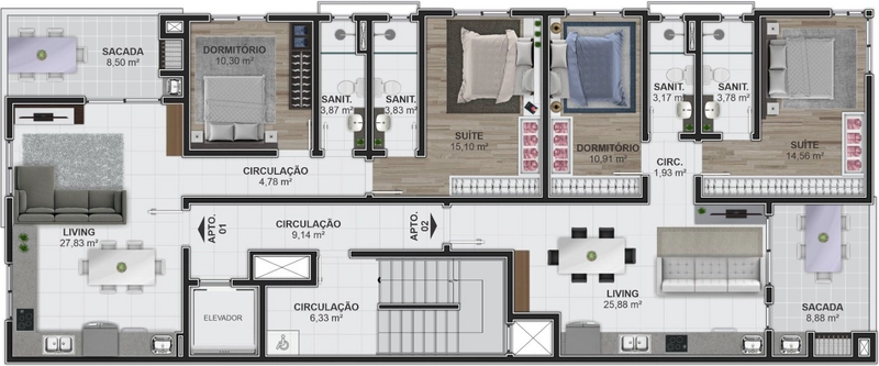 Apartamento no Panazzolo: 12ª foto da galeria de imagens do imóvel