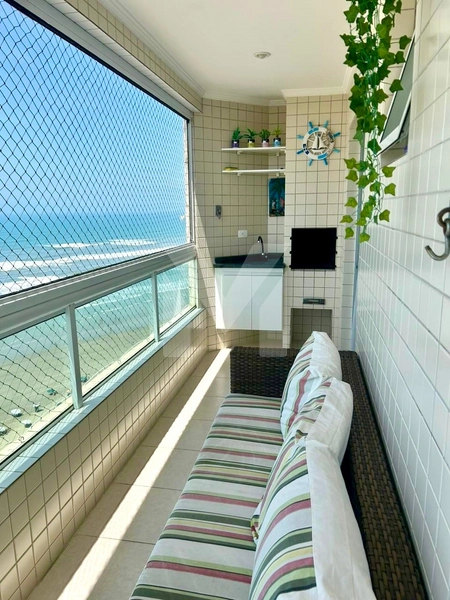 Frente MAR total, 1 Dorm. varanda gourmet próximo ao futuro Shopping: 2ª foto da galeria de imagens do imóvel