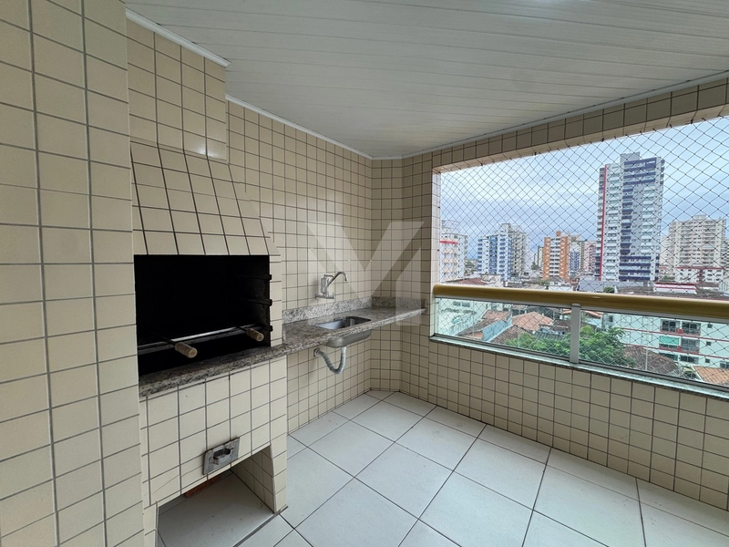 Apartamento 2 Dorm. Varanda gourmet, vista mar na Ocian, 50m da praia: 5ª foto da galeria de imagens do imóvel