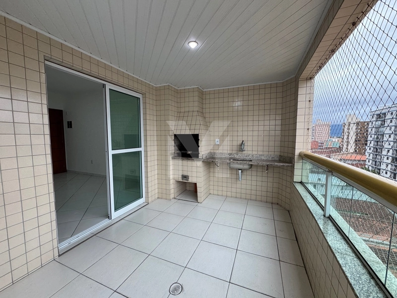 Apartamento 2 Dorm. Varanda gourmet, vista mar na Ocian, 50m da praia: 4ª foto da galeria de imagens do imóvel