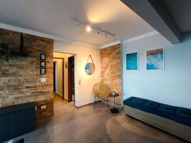 Apartamento de 2 dormitórios frente total para o mar porteira fechada: 3ª foto da galeria de imagens do imóvel