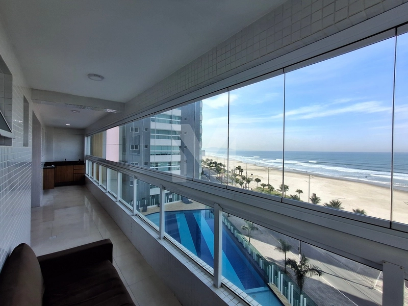 Apartamento 2 dormitórios mobiliado frente total para o mar R$ 850 mil: 4ª foto da galeria de imagens do imóvel