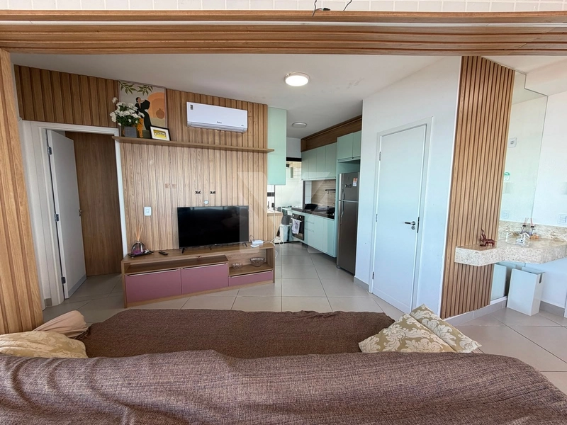 Apartamento frente total para o mar 2 dormitórios mobiliado no Caiçara: 4ª foto da galeria de imagens do imóvel