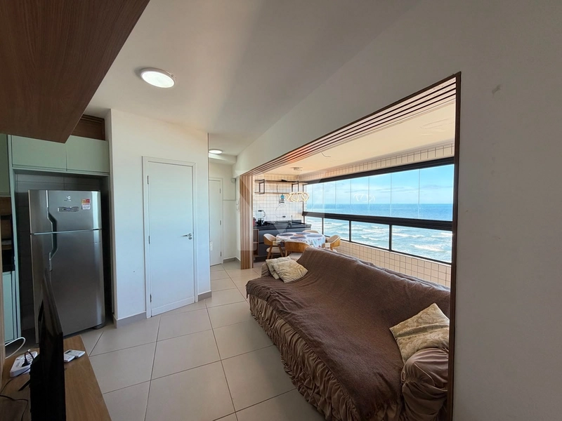Apartamento frente total para o mar 2 dormitórios mobiliado no Caiçara: 3ª foto da galeria de imagens do imóvel