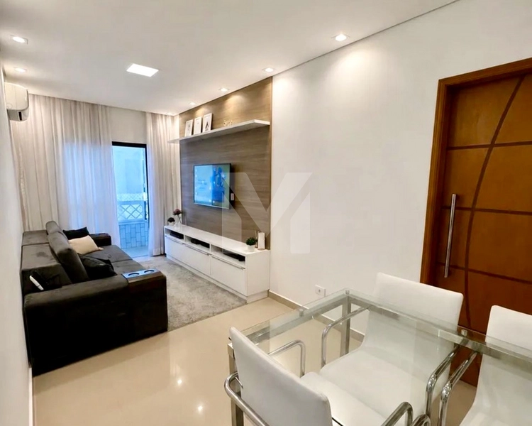 Apartamento mobiliado de 2 dormitórios na Guilhermina – Praia Grande: 1ª foto da galeria de imagens do imóvel