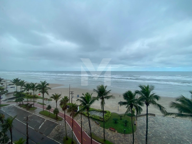 Apartamento dois dormitórios sendo uma suíte, Frente mar, Praia grande