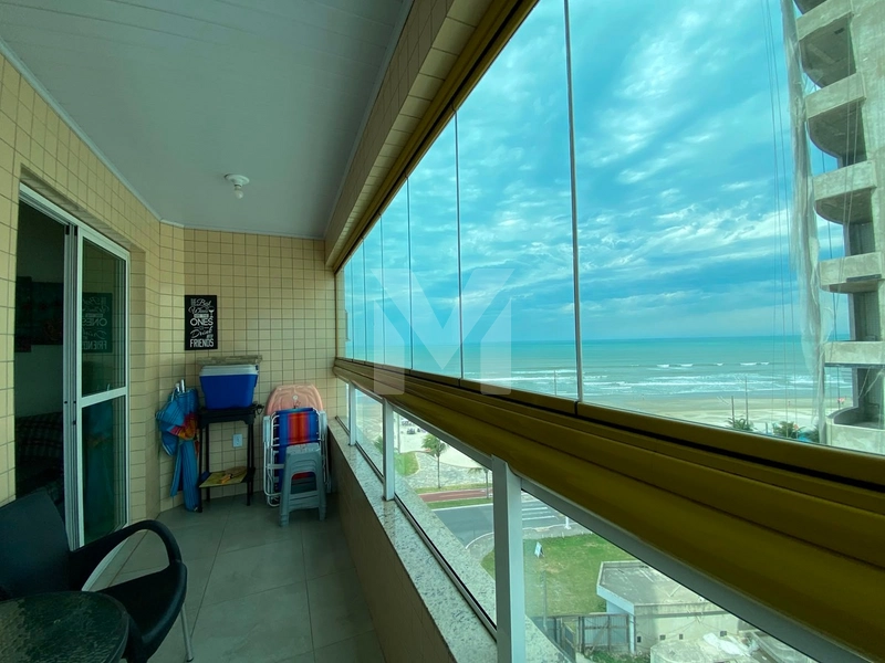 Apartamento vista mar, 1 dormitório, 1 vaga de garagem, Praia Grande.