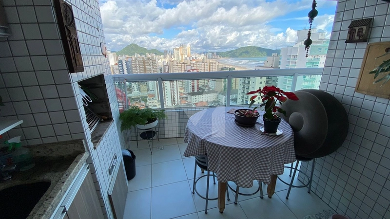 Apartamento com vista mar , 2 dorms, 1 suíte, 1 vaga, Guilhermina