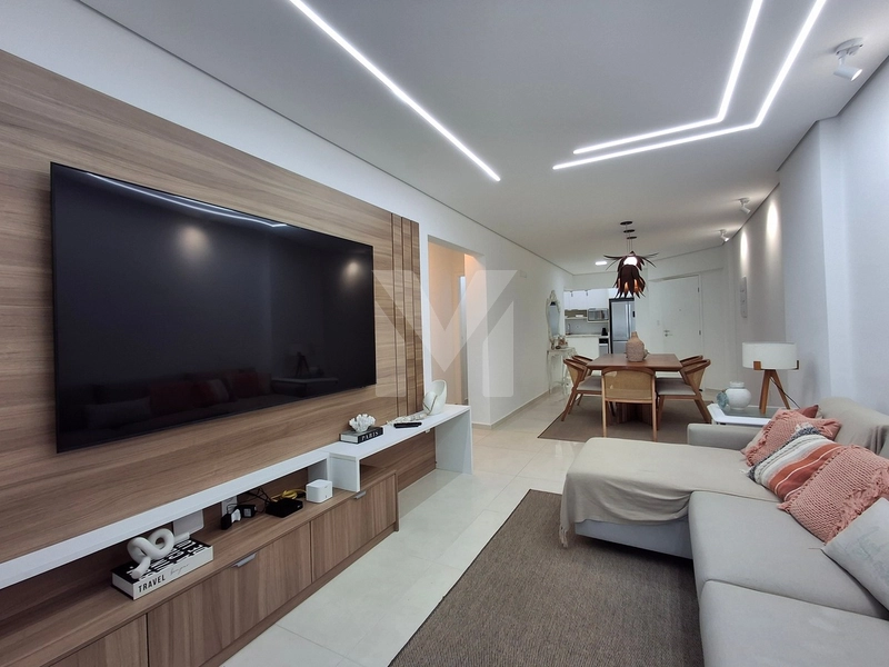 Lindo apartamento mobiliado com 3 dormitórios frente total para o mar: 7ª foto da galeria de imagens do imóvel