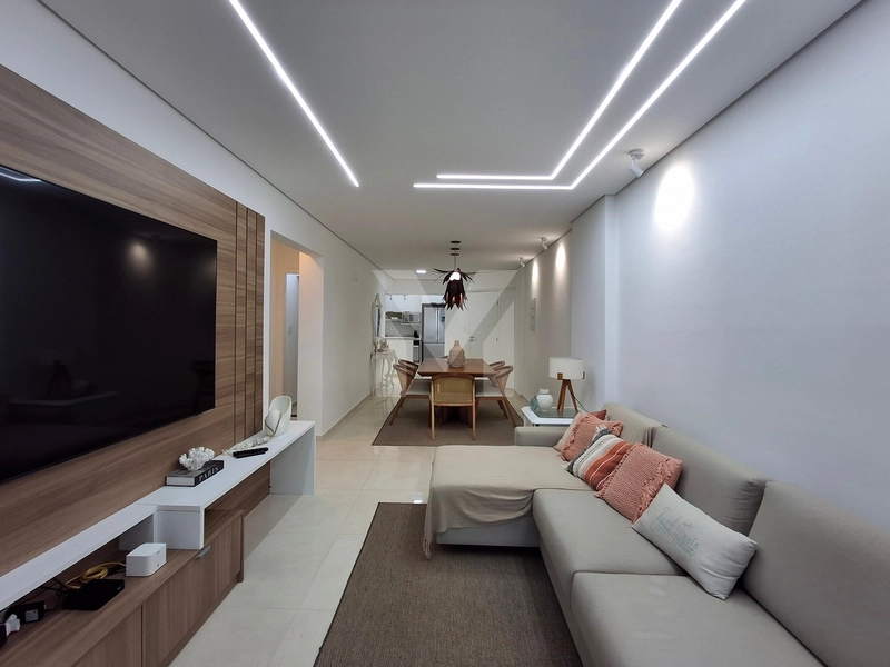 Lindo apartamento mobiliado com 3 dormitórios frente total para o mar: 6ª foto da galeria de imagens do imóvel