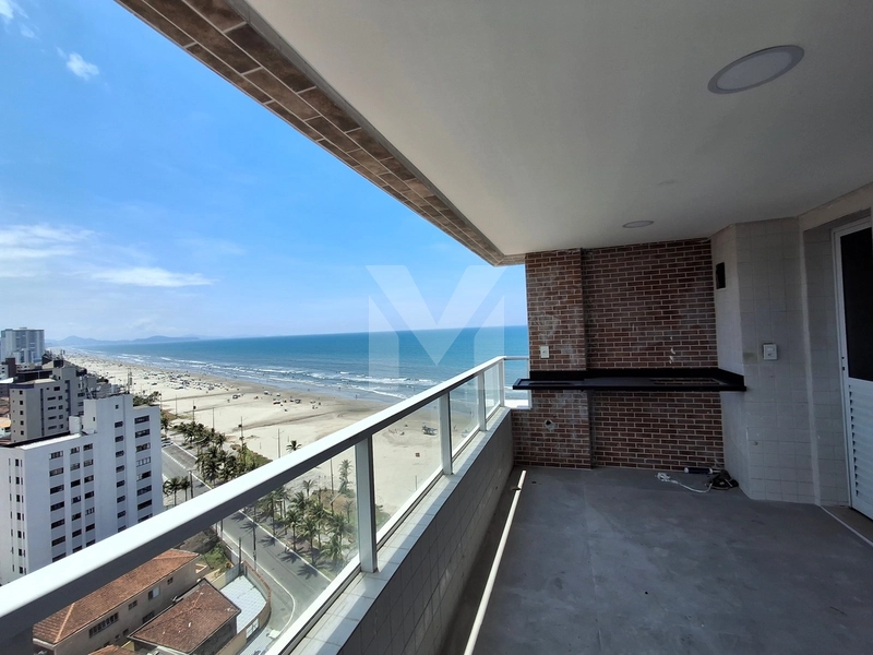 Apartamento 2 dormitórios e sacada gourmet e vista mar por R$ 538 mil