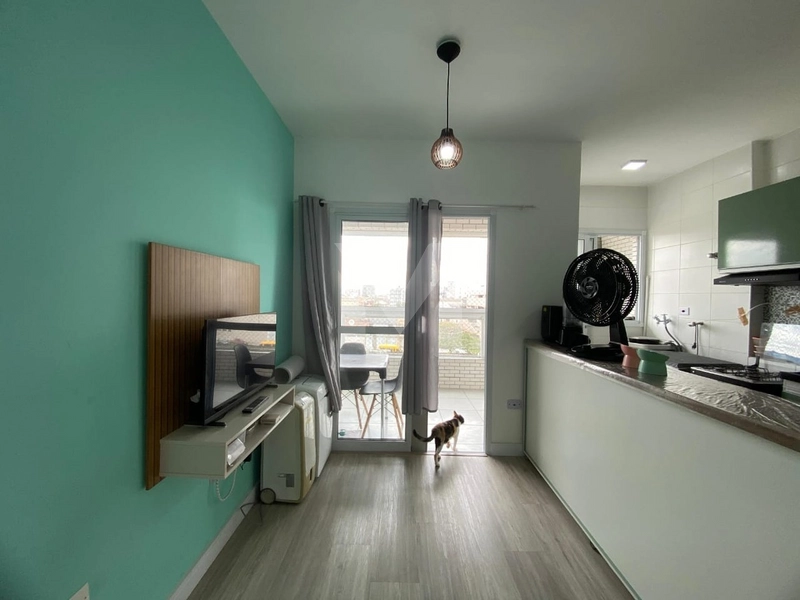 1 Dorm a 50m da Praia • Sacada c/ Churrasqueira • Piscina: 3ª foto da galeria de imagens do imóvel