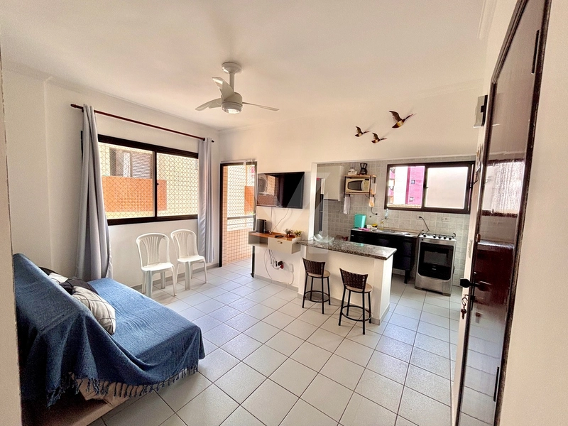 Apartamento 1 Dorm. com sacada mobiliado na Guilhermina: 2ª foto da galeria de imagens do imóvel