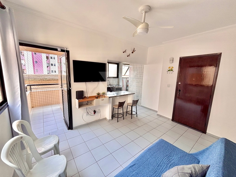 Apartamento 1 Dorm. com sacada mobiliado na Guilhermina: 3ª foto da galeria de imagens do imóvel