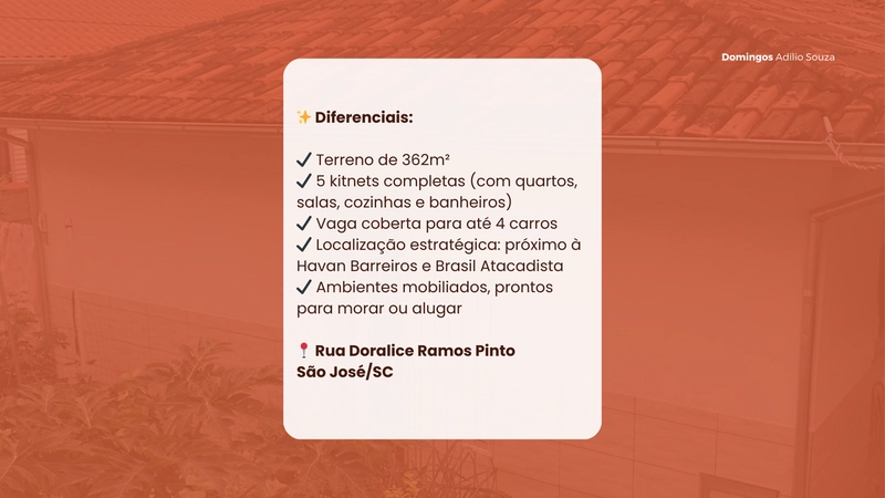 Ótima oportunidade em São José/SC – Rua Doralice Ramos Pinto: 2ª foto da galeria de imagens do imóvel