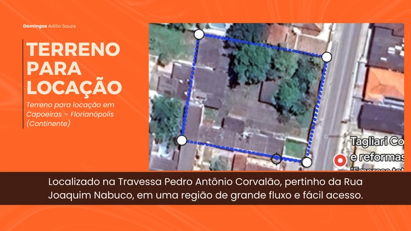 Terreno para locação em Capoeiras – Florianópolis (Continente): 1ª foto da galeria de imagens do imóvel