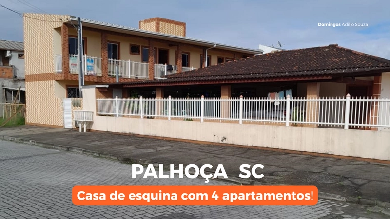 Casa de esquina com 4 apartamentos - Bela Vista, Palhoça/SC: 1ª foto da galeria de imagens do imóvel