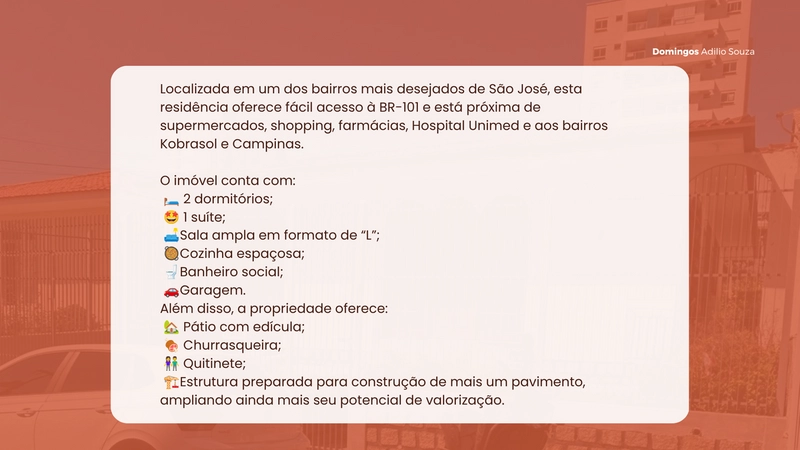 CASA AMPLA COM LOCALIZAÇÃO PRIVILEGIADA- BARREIROS, SÃO JOSÉ/SC: 2ª foto da galeria de imagens do imóvel