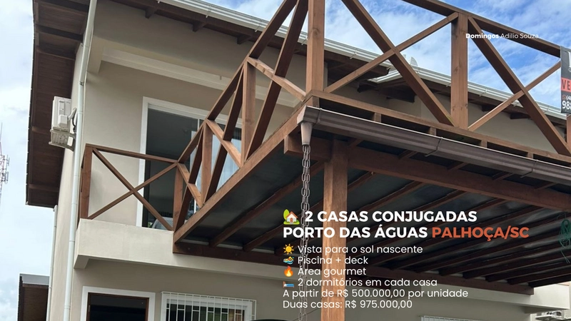 2 CASAS CONJUGADAS Porto das Águas – Palhoça/SC: 1ª foto da galeria de imagens do imóvel