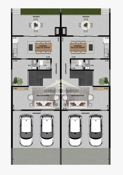 MODELO DE SOBRADO 3D, A VENDA  EM CAMPINA GRANDE DO SUL: 7ª foto da galeria de imagens do imóvel