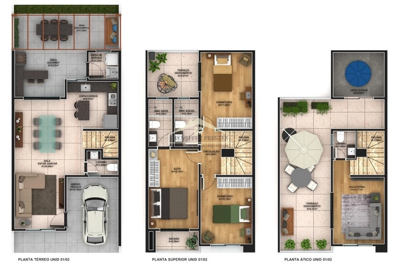 Sobrado TRIPLEX com 3 Quartos e 4 banheiros à Venda no BOA VISTA: 2ª foto da galeria de imagens do imóvel
