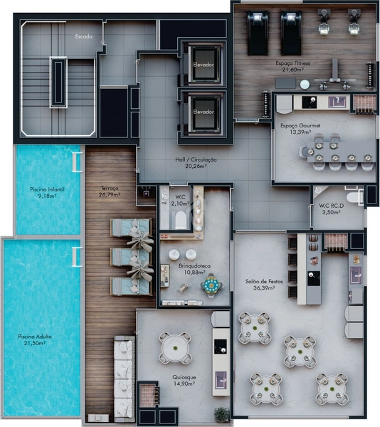 Apartamento 1 suíte e 1 quarto a venda - Morretes - Itapema/SC: 6ª foto da galeria de imagens do imóvel