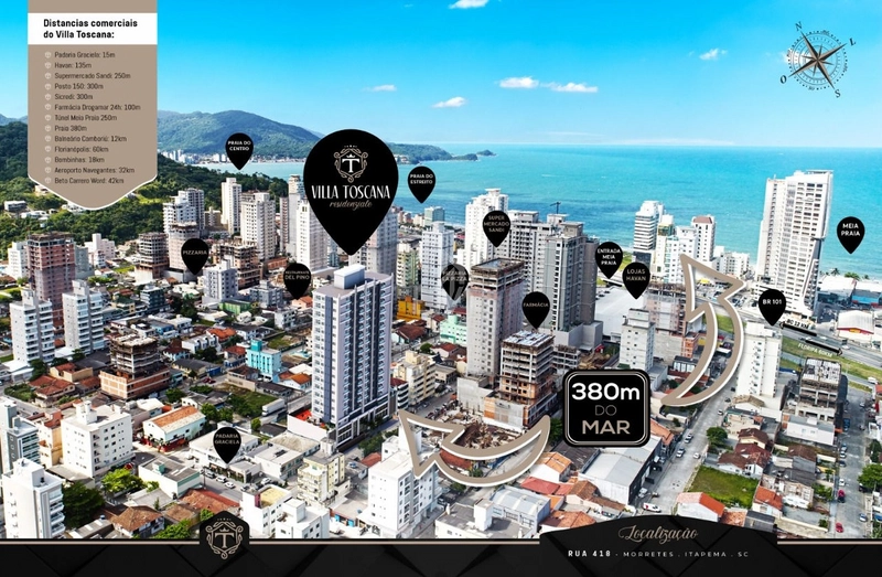 Apartamento 1 suíte e 1 quarto a venda - Morretes - Itapema/SC: 2ª foto da galeria de imagens do imóvel