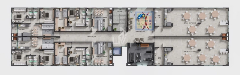 Apartamento com 1 suíte e 1 quarto a venda - Centro - Cascavel: 2ª foto da galeria de imagens do imóvel