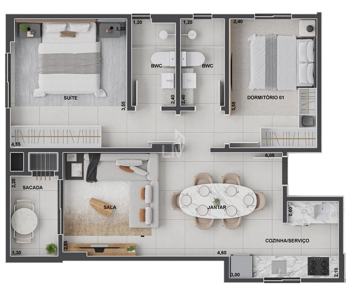 Apartamento com 3 quartos a venda - Cancelli - Cascavel: 11ª foto da galeria de imagens do imóvel