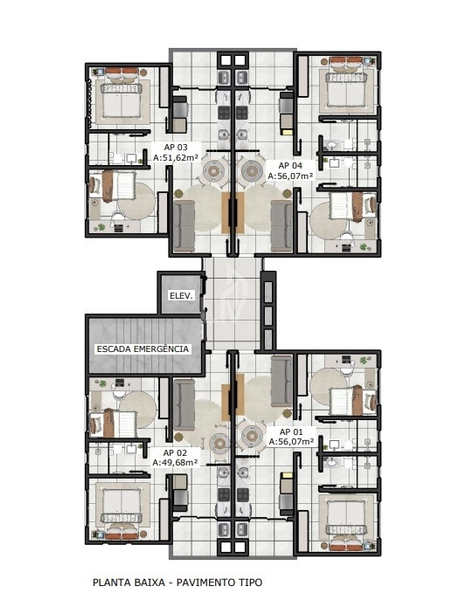 Apartamento com 2 quartos a venda - Pioneiros Catarinens - Cascavel/PR: 7ª foto da galeria de imagens do imóvel