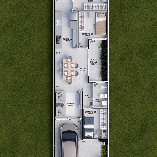 Casa com suíte + 2 quartos  a venda - Positano - Cascavel/PR: 6ª foto da galeria de imagens do imóvel