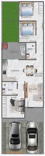 Casa Suite e 2 Quartos  a venda - Paraiso Tropical - Cascavel/PR: 5ª foto da galeria de imagens do imóvel