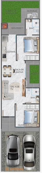 Casa Suite e 1 Quarto  a venda - Paraiso Tropical - Cascavel/PR: 3ª foto da galeria de imagens do imóvel