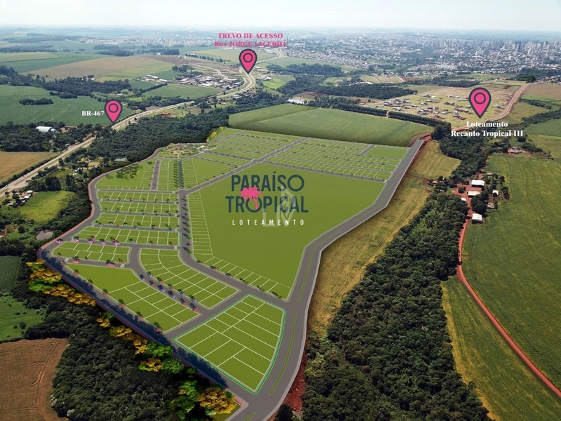 Terreno em loteamento a venda - Paraiso Tropícal - Cascavel/PR