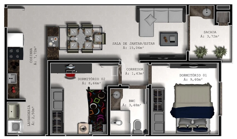 Apartamento com 2 quartos a venda - Esmeralda - Cascavel: 5ª foto da galeria de imagens do imóvel