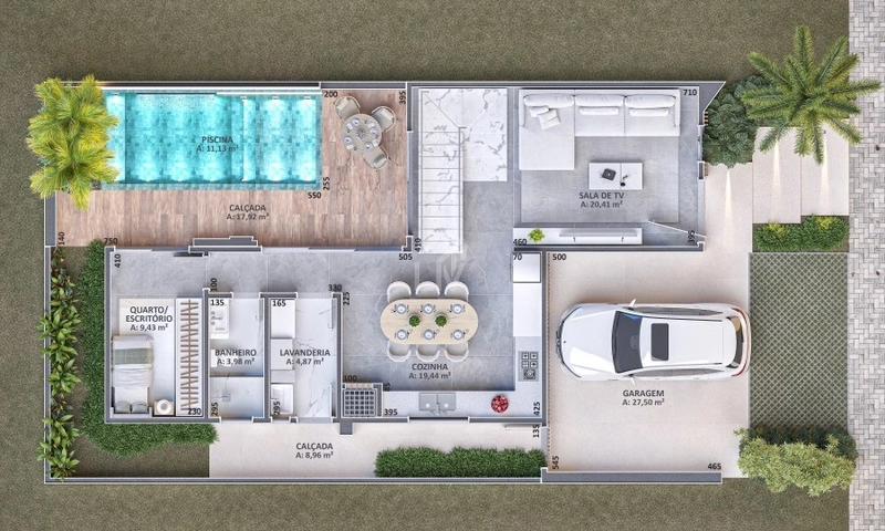 Sobrado em Condomínio com 4 Suítes a venda - Fag - Cascavel/PR: 5ª foto da galeria de imagens do imóvel