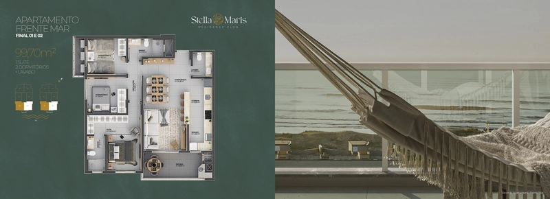 Stella Maris Residence Club – Sofisticação a Apenas 50m do Mar: 19ª foto da galeria de imagens do imóvel