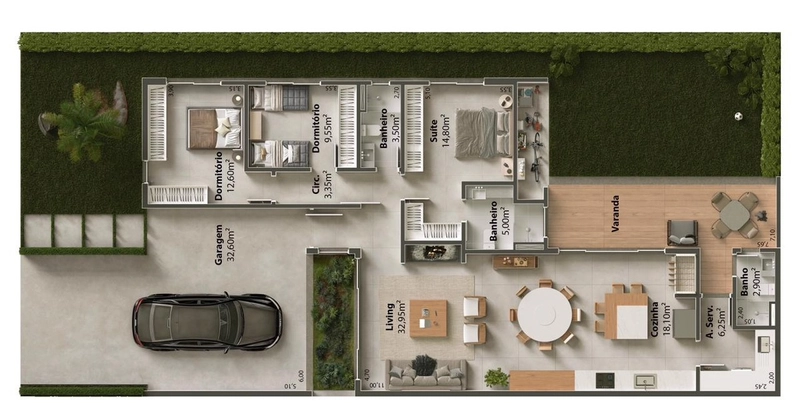 Casa Térrea de Alto Padrão a 100m da Beira Mar: 3ª foto da galeria de imagens do imóvel