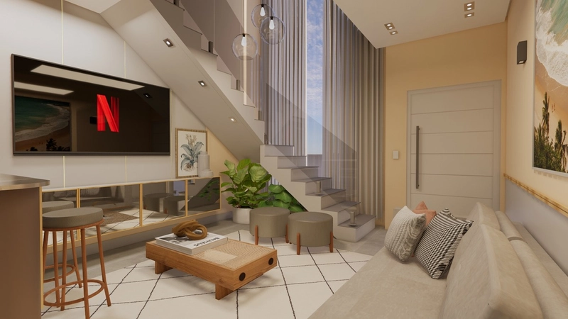 Sobrado com 130m², suíte com closet e excelente acabamento no bairro T: 3ª foto da galeria de imagens do imóvel