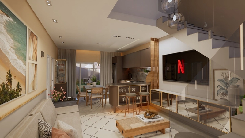 Sobrado com 130m², suíte com closet e excelente acabamento no bairro T: 2ª foto da galeria de imagens do imóvel
