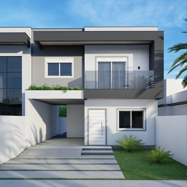 Sobrado com 130m², suíte com closet e excelente acabamento no bairro T: 1ª foto da galeria de imagens do imóvel