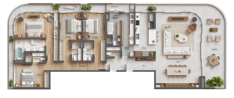 Apartamento de alto padrão em Jurerê Internacional: 4ª foto da galeria de imagens do imóvel